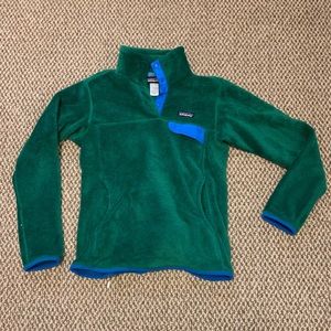 Patagonia Retool Snap T Pullover - Green with Blue
